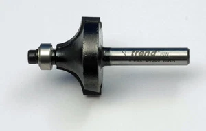 Trend Round Over Router Bit, 1/4" shank Bearing Guided 9.5 mm Radius Cut,  TCT - Picture 1 of 2