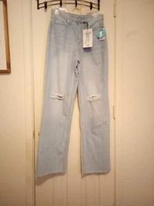 YMI 90S FULL LENGTH WIDE-LEG JEANS SIZE 9/29 AUTHENTIC DENIM.  New   faded blue  - Picture 1 of 10