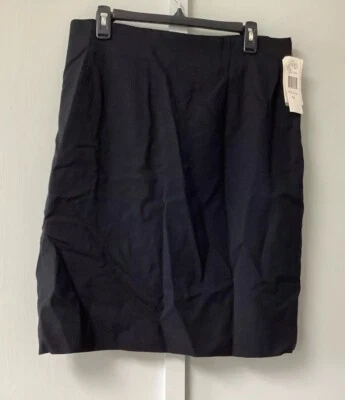 Saia Jones New York Feminina Tamanho 16 Preta Lã Pura Vintage Lápis de Carreira Nova - Imagem 1 de 4