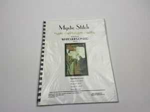 Mystic Stitch White Lilies On Red Counted Cross Stitch Pattern VH-08 Flower 1P - Picture 1 of 3