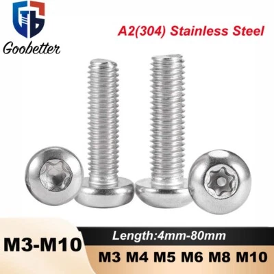 Torx Button Head Security Bolts Anti Vandal Screws A2 Stainless Steel M3 M4-M10 - Bild 1 von 4