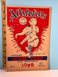 🔥1948 Philadelphia Athletics Baseball Program vs Browns Unscored HIGH GRADE🔥 - Picture 1 of 5