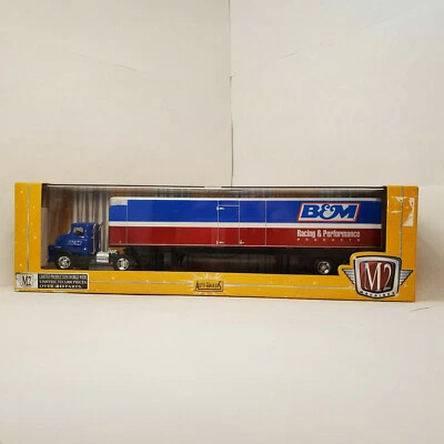 M2 Machines Auto-Haulers Blue 1957 Dodge COE & B&M Trailer R11 14-02 - Image 1 of 4