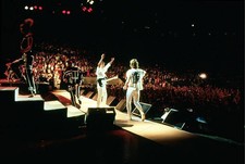 Andrew Ridgeley and George Michael of Wham! perform on stage at Sy - Old Photo 1