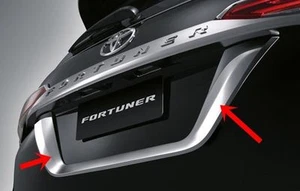 TOYOTA FORTUNER 2015 GENUINE CHROME LICENSE PLATE FRAME COVER TRIM - Picture 1 of 5