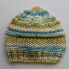 Hand knitted Baby Hat Green Mix Newborn
