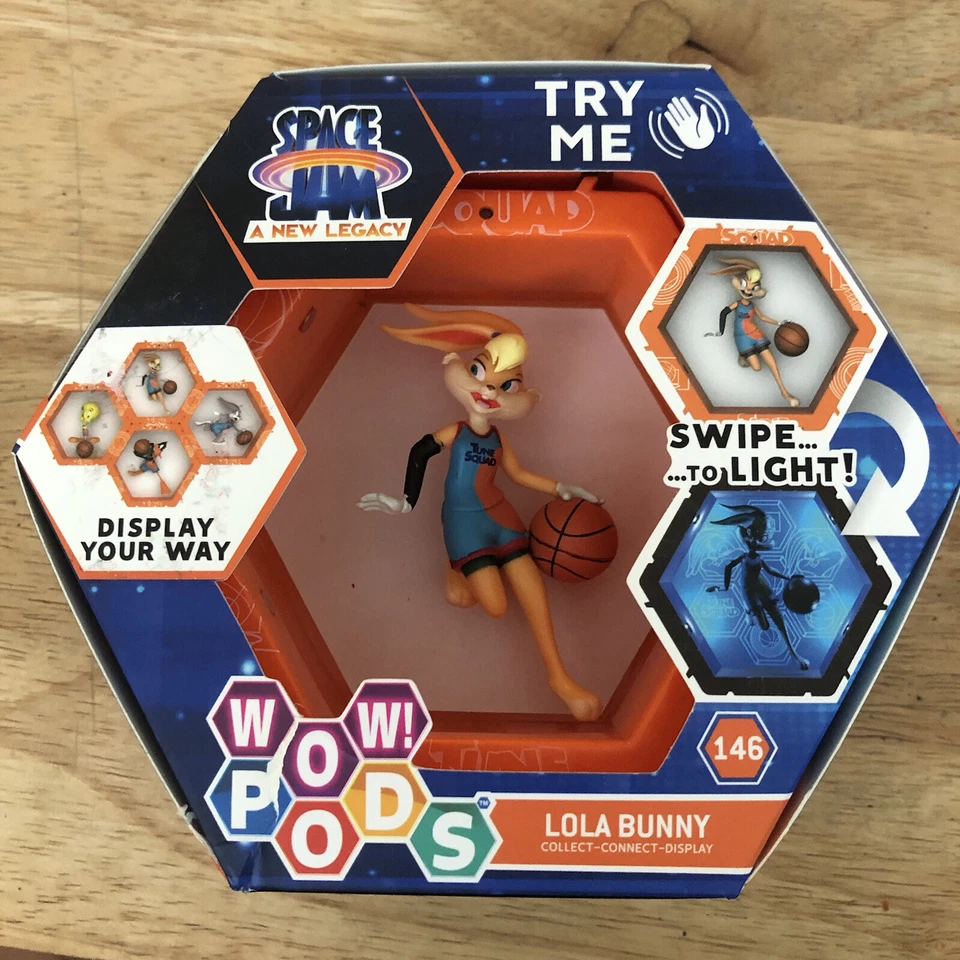Wow Pods Space Jam Lola Bunny Figure Interlocking Light-Up Display Pod.