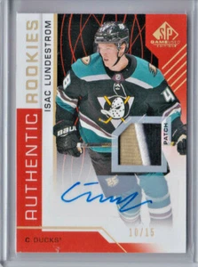 2018-19 ISAC LUNDESTROM SP GAME USED AUTHENTIC RPA #10/15 ANAHEIM DUCKS - Bild 1 von 4
