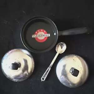 Vintage 90s CDI FARBERWARE Plastic Cookware Skillet Spoon 2 Lids Great for Dolls - Picture 1 of 12