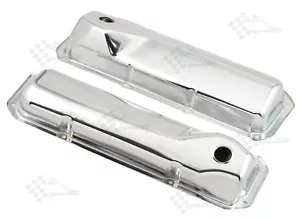 Chrome Valve Covers - SB Small Block Ford V8 351C 400M - 1968-01 - Tall 3-5/8" - Picture 1 of 1