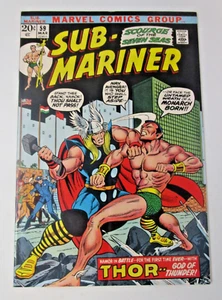 Sub-Mariner #59 1973 [VF+] Classic Battle vs Thor High Grade Bronze Age Marvel - Foto 1 di 4