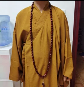 108 Beads Sandalwood 15Mm Beads Necklace Monk Prayer Beads Chinese Crafts - Picture 1 of 3