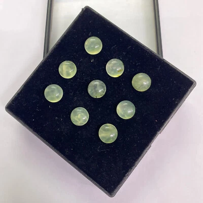 [WHOLESALE] NATURAL PREHNITE CABOCHON ROUND SHAPE LOOSE GEMSTONE - Image 1 of 4