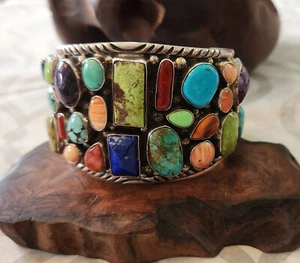L James( Lorenzo James) Navajo jewelry bracelet cuff sterling silver - Picture 1 of 8