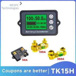 TK15H DC8-120V 50A Battery Coulometer Battery Tester Coulometer Voltmeter - Picture 1 of 9
