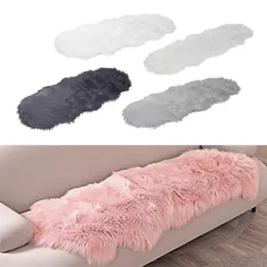 Fluffy Shaggy Rugs Non Slip Bedroom Mats Soft Faux Fur Sheepskin Rug Washable UK - Picture 1 of 39