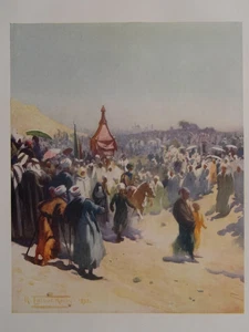 Original 1902 Druck Ägypten - Return Of The Mahmal von R.t. Kelly - Picture 1 of 2
