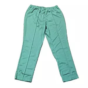 Woman Within Green Pleat Front Pull-on Elastic Waistband Knit Pants Size 20W - Picture 1 of 6