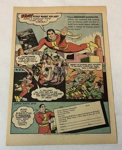 1945 Mechanix Illustrated cartoon ad page ~ CAPTAIN MARVEL - Picture 1 of 1