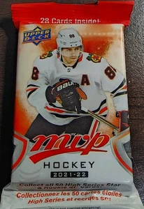 2021-22 Upper Deck MVP NHL Hockey 28 Card Hanger/Fat Pack Neu/Factory Sealed - Bild 1 von 2