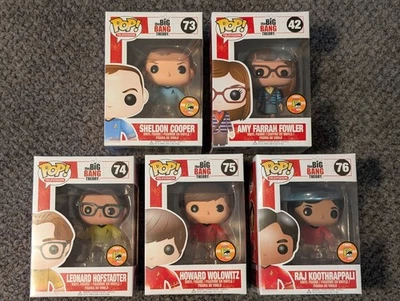 Funko Pop 2013 SDCC Big Bang Theory Set Sheldon Leonard Howard Raj Amy Star Trek - Image 1 of 4