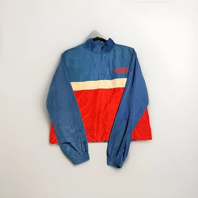 NETFLIX STRANGER THINGS Windbreaker Blue Red White 1/4 Zip Pullover Size Medium - Image 1 of 4