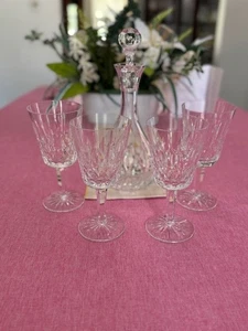 Vintage Atlantis Heavy Crysral Decanter with 4 Cut Crystal Glasses - Picture 1 of 13