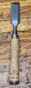 Vintage NOS Buck Bros 1-1/4" Wood Chisel Beveled Edge Wood Handle USA - Picture 1 of 4