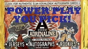 2002-03 Pacific Adrenaline Hockey Power Play Portiere Inserto Carte - Scegli tu - Foto 1 di 25