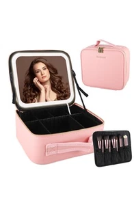 Trousse Maquillage Femme Voyage avec Miroir LED Professionnel Vanity Valise M... - Zdjęcie 1 z 1
