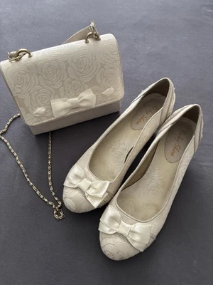 Ruby Shoo women’s small heels size 7 with a small handbag - Image 1 of 4