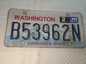 Washington License Plate B53962N Last Tab February 2012 - Picture 1 of 4