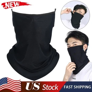 UV Protection Neck Gaiter Cooling Face Mask Scarf Bandana Cover with Ear Loops - Picture 1 of 16