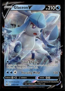 SWSH: Sword & Shield Promo Cards #SWSH196 Glaceon V - Picture 1 of 2