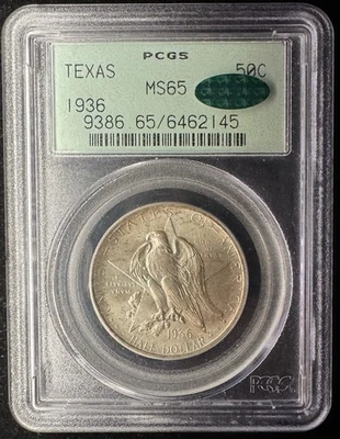 1936 Texas Commemorative Half Dollar PCGS MS-65 OGH CAC - Image 1 of 2