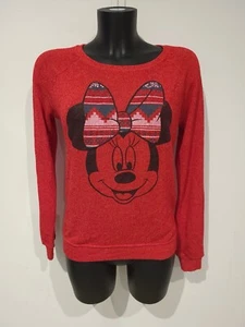 Disney Parks Sweater Size Small Mickey Mouse Pullover Knit Red Christmas Xmas - Picture 1 of 4