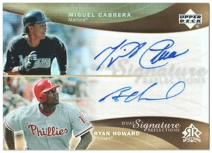 MIGUEL CABRERA - RYAN HOWARD 2005 Upper Deck Reflections Dual Autograph Auto - Picture 1 of 2