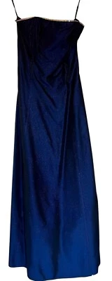 Vestido Formal De Colección Jessica McClintock GUNNE SAX Azul Medianoche Estrás Talla 5 Foto 1 de 4