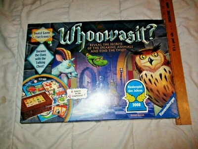 RAVENSBURGER WHOOWASIT BOARD GAME , COMPLETE , WORKING , NO DAMAGE! - Image 1 of 3