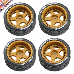 Upgrade 4PCS Tyres Drift Wheel for Tamiya HPI KYOSHO WRC TT02 XV01 1:10 RC Car n - Picture 1 of 6