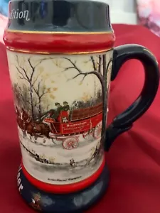 Vintage Collectible Budweiser Holiday Beer Stein 1990 An American Tradition - Picture 1 of 12