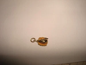 Vintage Sammlerstück 14K massiv Gelbgold GOLDENES EI Charm Anhänger Halskette - Bild 1 von 9
