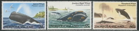 NORFOLK ISLAND Sc#290-292 1982 Whales Complete Set OG Mint NH Cover