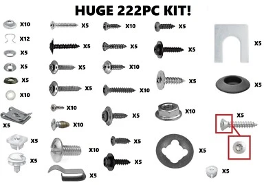 HUGE 222pc KIT! FOR ALL MOPAR A B C E BODY CUDA CHALLENGER CHARGER DUSTER ETC - Image 1 of 4