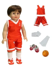Muñeca 18" - Juego BALONCESTO Naranja - 6 piezas -se adapta a muñeca American Girl - ¡NUEVO!! - Imagen 1 de 3