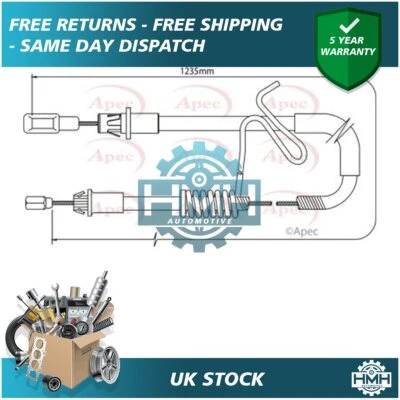 Fits Ford Transit 2.2 dCi 2.3 2.4 3.2 Hand Brake Cable Rear Right Poppy - Image 1 of 2
