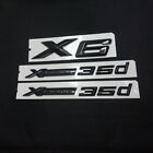 Black Glossy 1X Small X6 + 2X Xdrive 35D Plastic Decal Emblem Sticker Badge Line