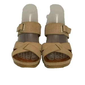 V-ITALIA MUJER’S Sandalia Sin Cordones Cuero Tostado Talla 39 8.5 EE. UU. - Imagen 1 de 8