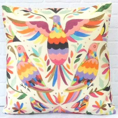 Multi-coloured Bird Cushion Cover Mexican Otimo Retro Decorative Abstract  Gift - Image 1 of 4