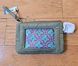 Neu mit Etikett Vera Bradley Ausweisetui mit Reißverschluss tiefes Linchengrün #50765-20497 - Bild 1 von 6